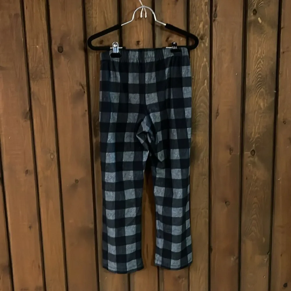 Old Navy Youth boys size large (10/12) gray & black polyester pajama pants.